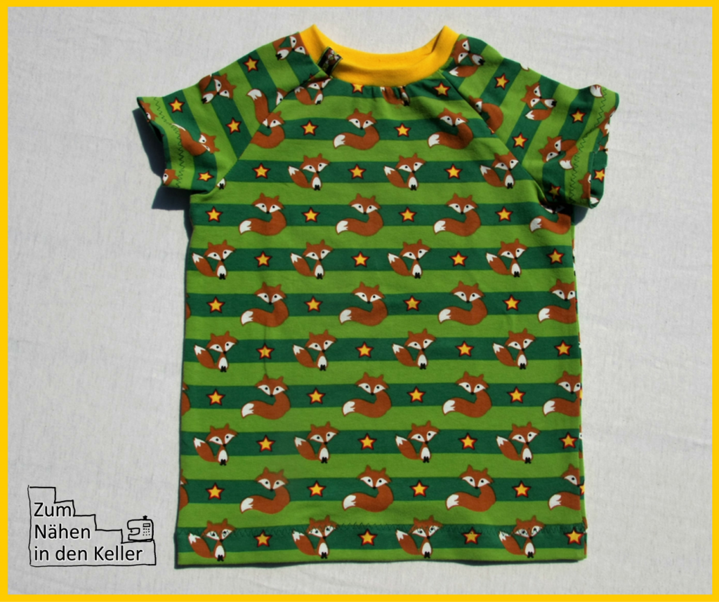 Raglanshirt Klimperklein mit Fuchs Füchsen Jersey von Stick&Style Zum Nähen in den Keller fox shirt t-shirt