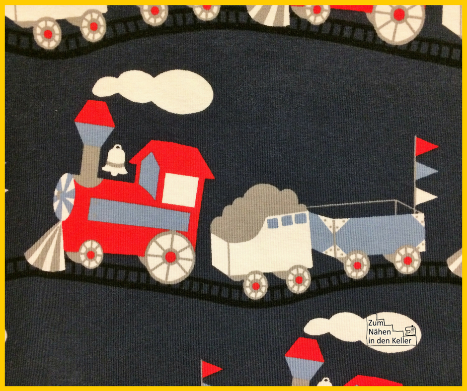 Eisenbahn Jersey Mrs. Flowers Zum Nähen in den Keller Raglankids Erbsenprinzessin Nähen für Jungs T-Shirt