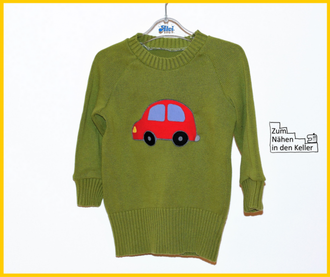Raglanpullover Pullover Pulli Raglanpulli Upcycling nach dem Schnitt aus dem Buch Nähen mit Jersey Kinderleicht von Klimperklein. Die Auto Applikation ist aus der Rush Hour Serie von Oberschätzchen. Unter der Appli versteckt sich noch eine Quietsche - total cool! Zum Nähen in den Keller
