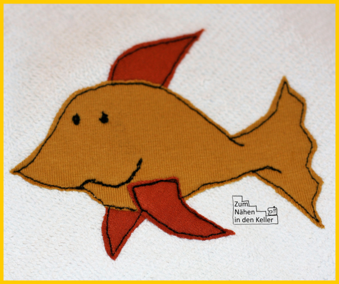 waschlappen waschtücher frotteetücher von IKEA mit Applikation Fische von Herzensbunt Design Zum Nähen in den Keller