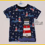 Leuchtturm T-Shirt Raglanshirt Kids Erbsenprinzessin mit Applikation von Herzensbunt Design. Zum Nähen in den Keller