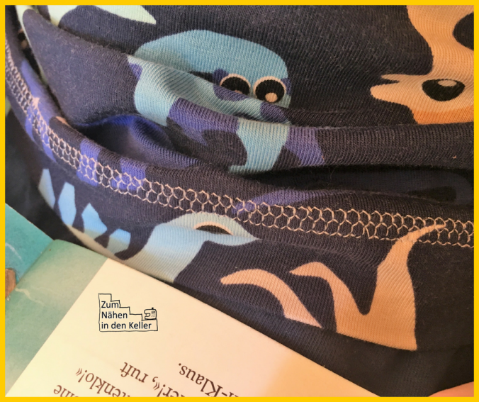 Knöpfshirt nach Muhküfchen mit Dinos Dinosaurier Jersey von Stoffspektakel, Jersey Druckknöpfe von Snaply, T-Shirt, Zum Nähen in den Keller